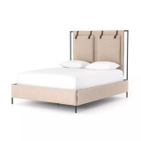 Four Hands Leigh Upholstered Bed - Queen - Palm Ecru