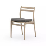 Four Hands Atherton Outdoor Dining Chair - Washed Brown - Charcoal