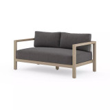 Four Hands Sonoma Outdoor Sofa, Washed Brown - 60" - Charcoal (Closeout)