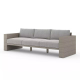 Four Hands Leroy Outdoor Sofa, Weathered Grey - Faye Ash