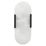 Jamie Young Delphi Wall Sconce - Oil Rubbed Bronze Metal & White Alabaster