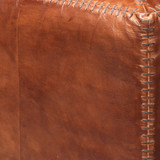 Jamie Young Ottoman - Small - Tobacco Leather