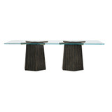 Caracole Vector Dining Table - Rect Glass Top (Closeout)