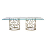 Caracole Around The Reef Dining Table - Rect Glass Top
