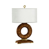 Jonathan Charles Cosmo Porthole Zebrano Table Lamp