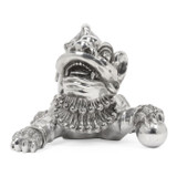 Jonathan Charles Indochine Antique Stainless Steel Foo Dog