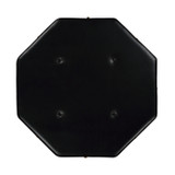 Jonathan Charles Octavia Octagonal Calista Cocktail Ottoman, Upholstered In Black Leather