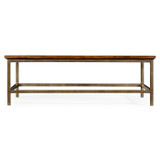 Jonathan Charles Casually Country Country Walnut Rectangular Coffee Table With Iron Base