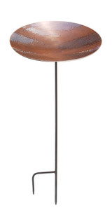 Burnt Copper Birdbath with stand image 2