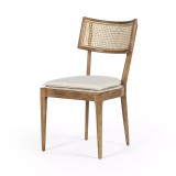 Four Hands Britt Dining Chair - Toasted Nettlewood W/ Savile Flax