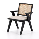 Four Hands Flora Dining Chair - Drifted Matte Black