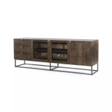 Four Hands Kelby Media Console - Carved Vintage Brown