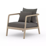 Four Hands Numa Outdoor Chair - Washed Brown - Charcoal