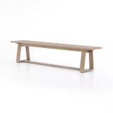 Four Hands Atherton Outdoor Dining Bench - Washed Brown