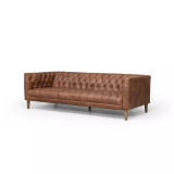 Four Hands Williams Leather Sofa - 75" - Natural Washed Chocolate