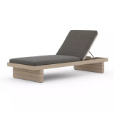 Four Hands Leroy Outdoor Chaise - Washed Brown - Charcoal