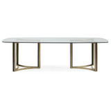 Caracole Remix Double Pedestal Glass Top Table