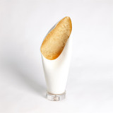 Cowl Lamp - White w/Gold Leaf - Sm