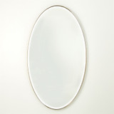 Global Views Elongated Oval Mirror - Brass - Sm