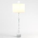 Global Views Facette Lamp W/White Marble Base