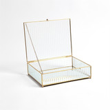 Global Views Reeded Glass Box - Clear - Lg