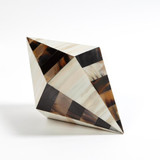 Triangle Cone Box - Brown Horn/White Bone