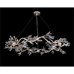 Luna: Crystal Wand Branched Nine-Light Chandelier