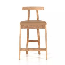 Four Hands Tex Counter Stool - Natural Leather