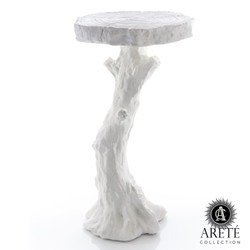 Global Views Faux Bois Table - White