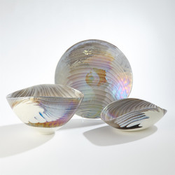 Global Views Ivory Grey/Amethyst Centerpiece/Charger Global Views Ivory Grey/Amethyst Centerpiece/Charger