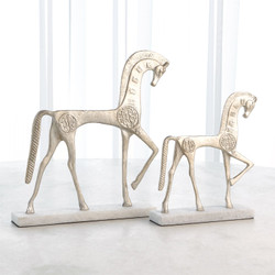 Global Views Roman Horse - Silver - Lg