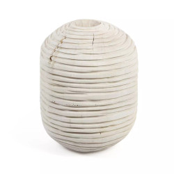 Four Hands Beto Banded Vase - Ivory