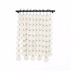 Four Hands Ceramic Wall Hanging - Speckled Cream