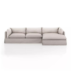 Four Hands Habitat Slipcover 2 - Piece Sectional - Right Chaise - 133" - Bennett Moon