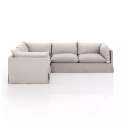 Four Hands Habitat Slipcover 3 - Piece Sectional - 111" - Bennett Moon