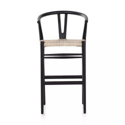 Four Hands Muestra Bar Stool - Black Teak Four Hands Muestra Bar Stool - Black Teak