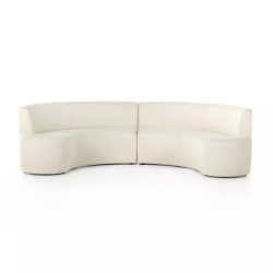 Four Hands Sanda Dining Banquette - Kerbey Ivory - Dining Banquete Four Hands Sanda Dining Banquette - Kerbey Ivory - Dining Banquete