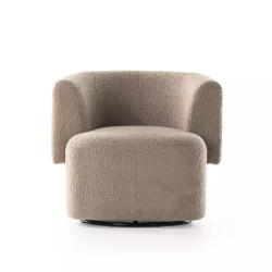 Four Hands Tybalt Swivel Chair - Sheepskin Camel