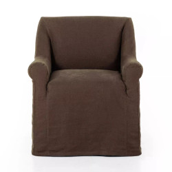 Four Hands Bridges Slipcover Dining Armchair - Brussels Coffee