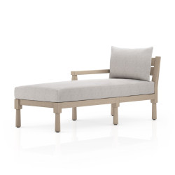 Four Hands BYO: Waller Outdoor Sectional - Washed Brown - Stone Grey - LAF Chaise
