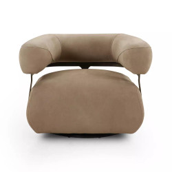 Four Hands Gareth Swivel Chair - Nubuck Silver