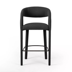 Four Hands Hawkins Bar Stool - Fiqa Boucle Charcoal Four Hands Hawkins Bar Stool - Fiqa Boucle Charcoal