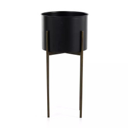 Four Hands Jed Planter - Tall - Iron Matte Black