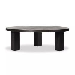 Four Hands Mesa Round Coffee Table - Ebony Parawood - 48"