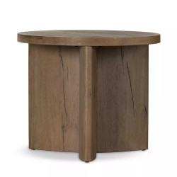 Four Hands Toli End Table - Rustic Grey Veneer - Rustic Grey Veneer