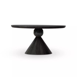 Four Hands Bibianna Dining Table - Worn Black Marble