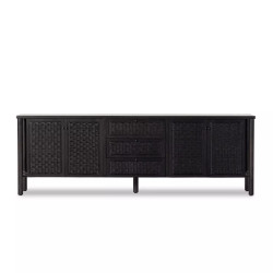 Four Hands Veta Media Console - Black Cane