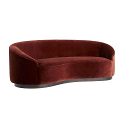 Arteriors Turner Small Sofa Paprika Velvet Arteriors Turner Small Sofa Paprika Velvet
