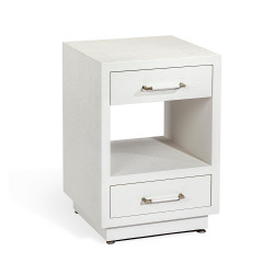 Interlude Home Taylor Small Bedside Chest - White