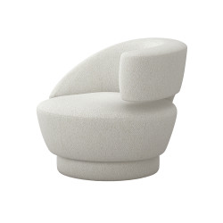 Interlude Home Arabella Right Swivel Chair - Cameo